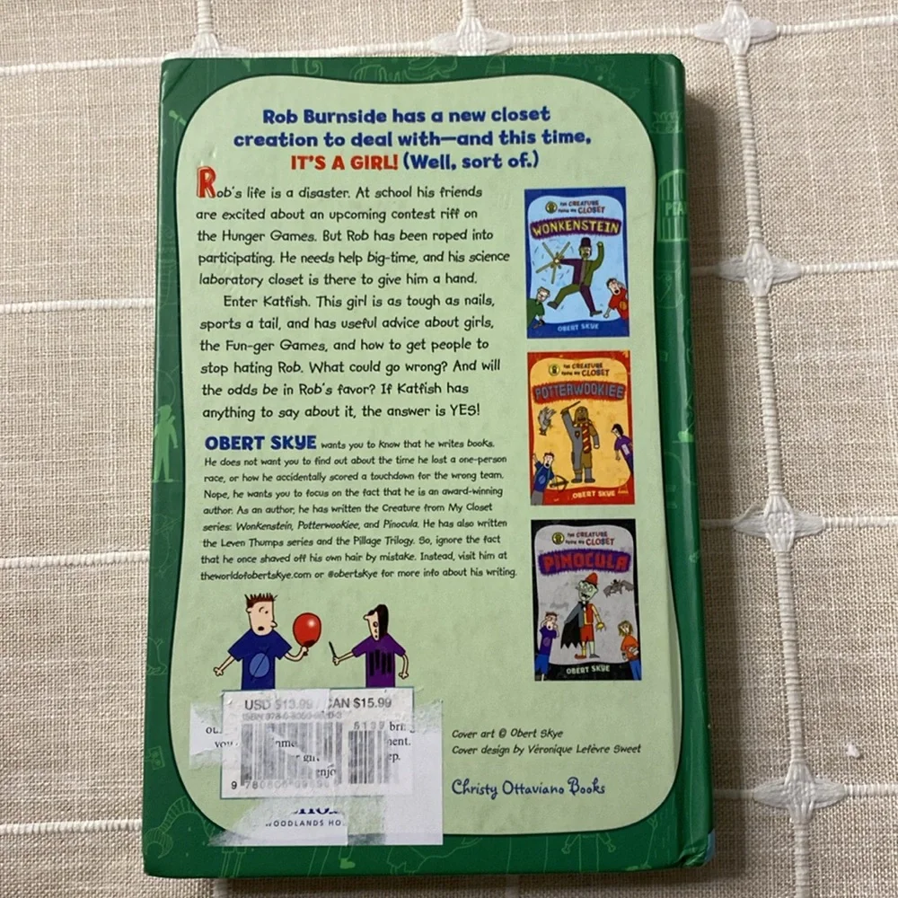 Katfish: The Creature From My Closet by Obert Skye 1st Edition Hardcover Book‎